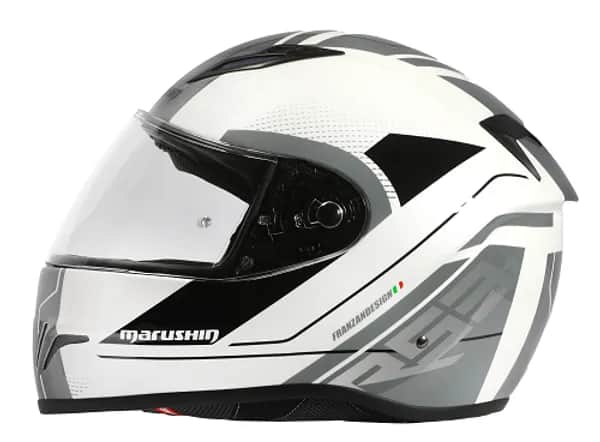 Marushin FullFace RS3, Techno white/grey L