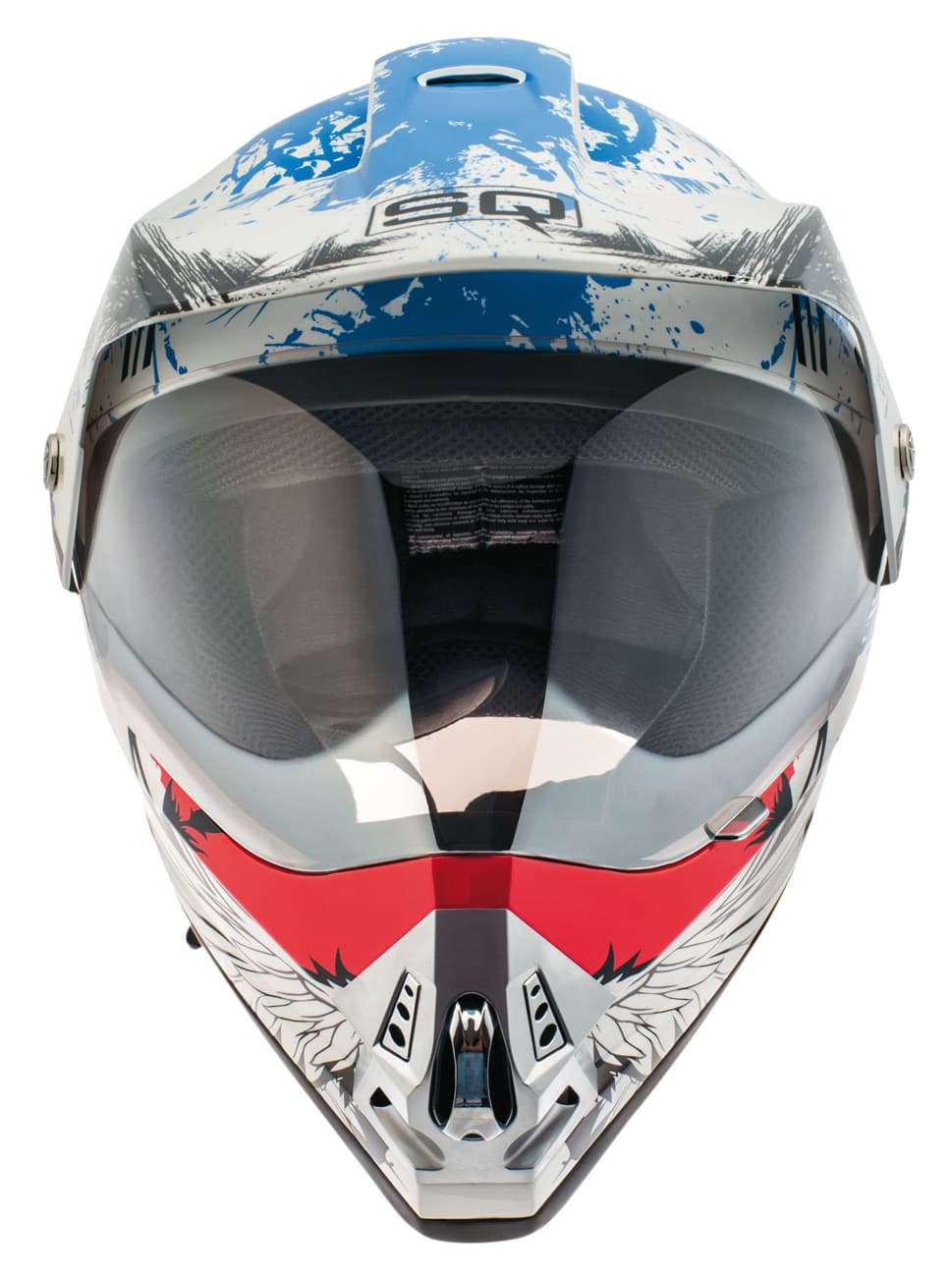 HELM MX CONQUEST white/blue/red XL