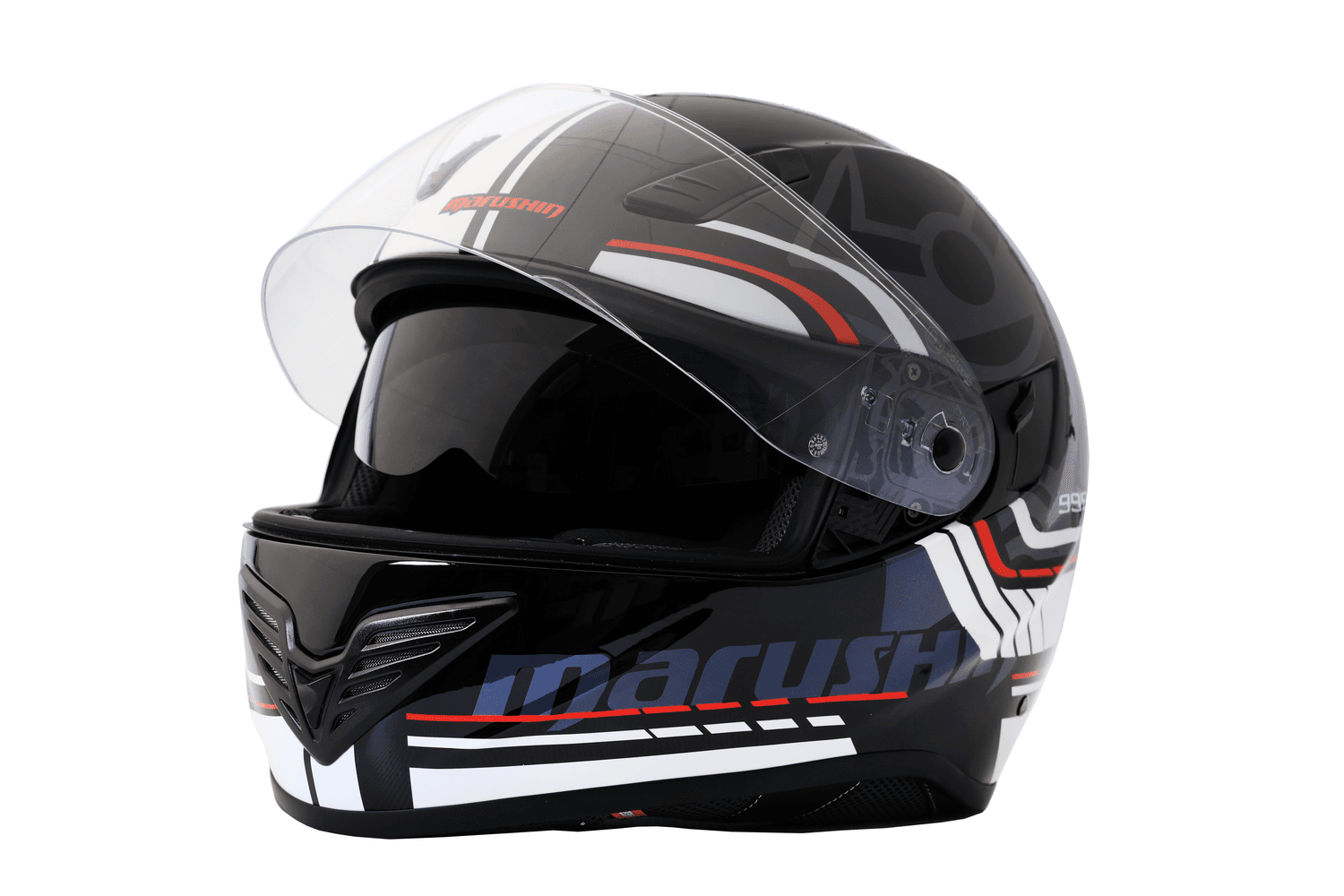 Marushin FullFace 999 RS Comfort, Laser white / red XL