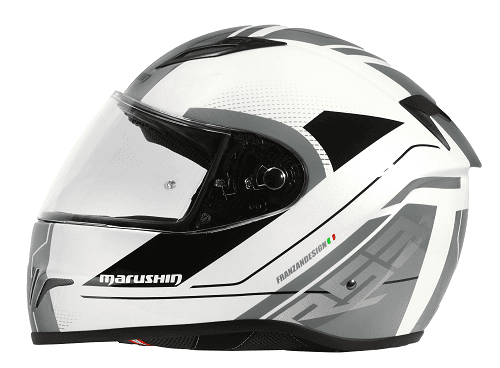 Marushin FullFace RS3, Techno white/grey XXL