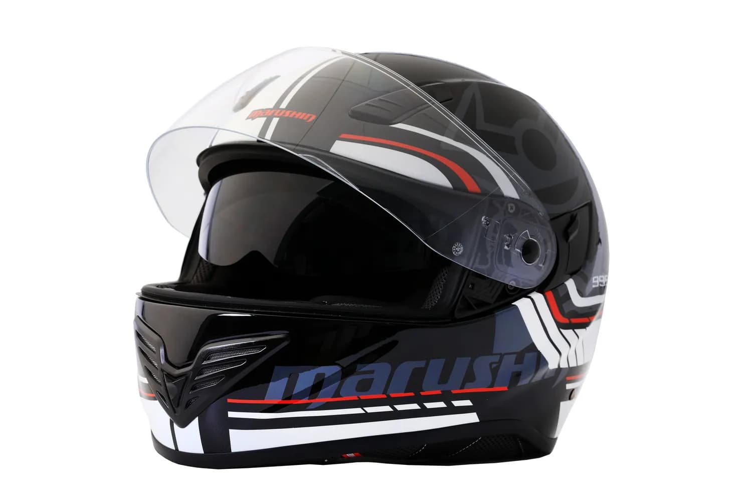 Marushin FullFace 999 RS Comfort, Laser white / red XL 3