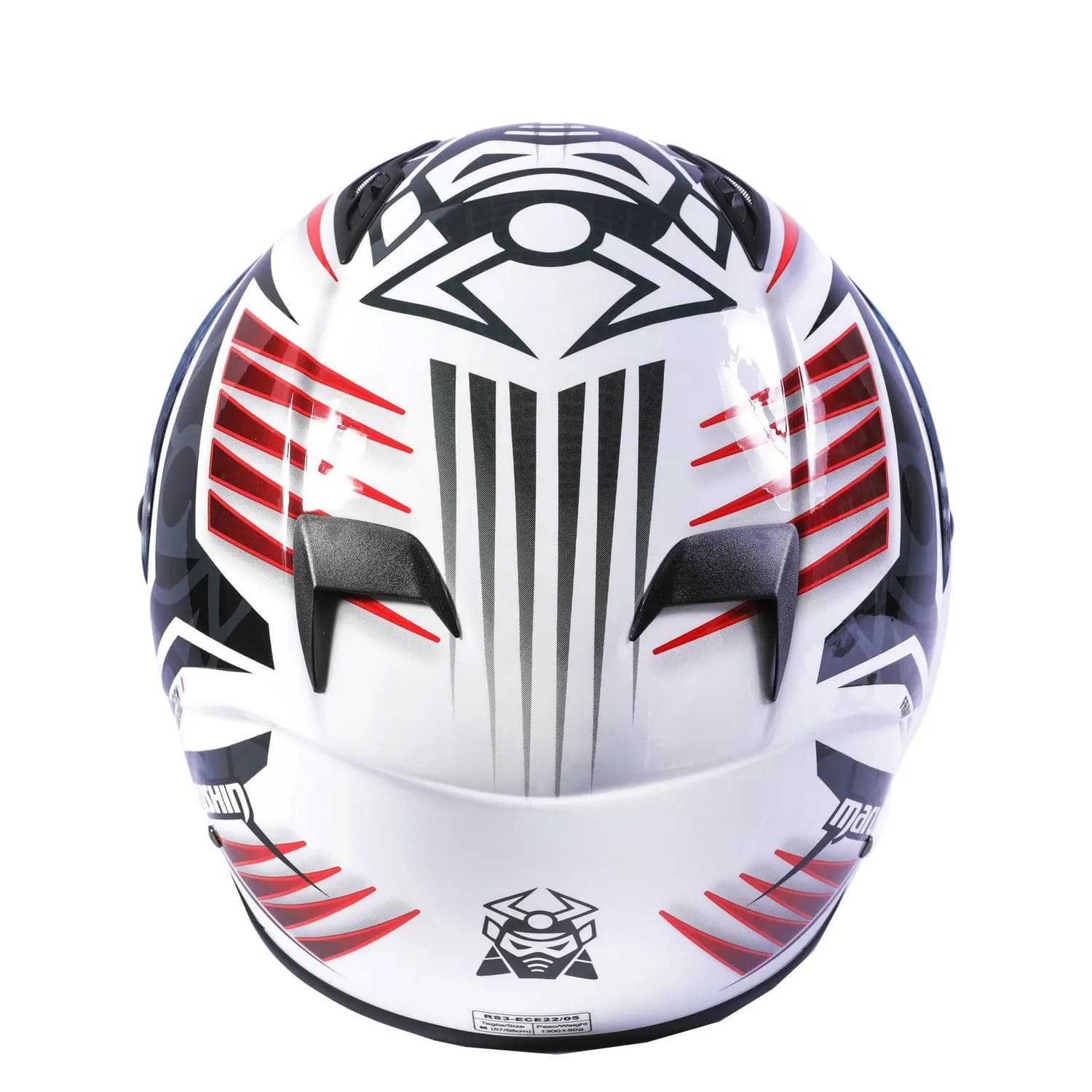 Marushin FullFace RS3, Samurai white / red M 5
