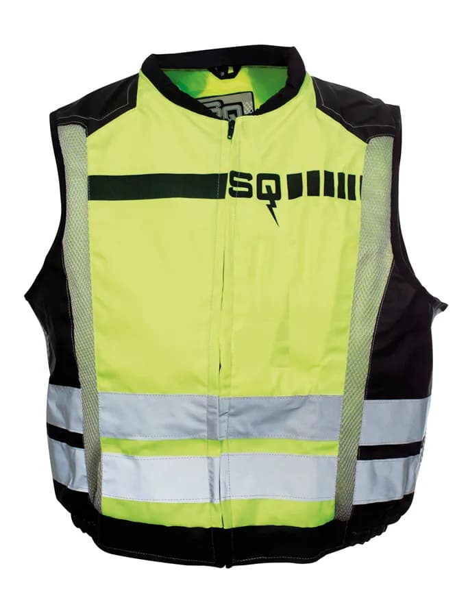 HIGH VISIBLE VEST black/fluo S-M