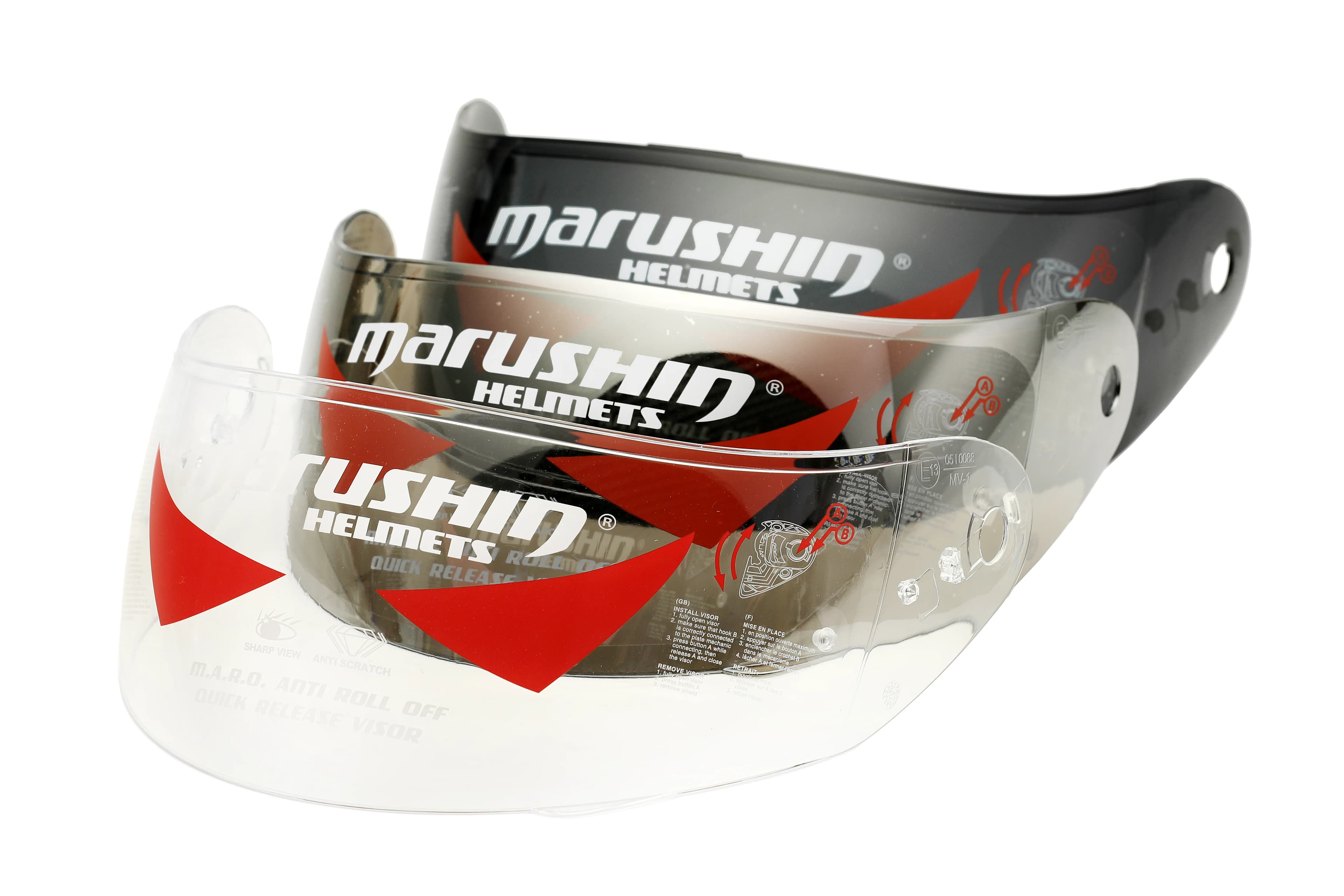 Marushin Visier 999RS, RS3, M-410 NX-Evo visor, dark smoke 2