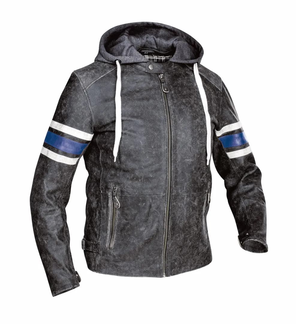 Jacke VINTAGE HOODYLEATHER used black/blue 46