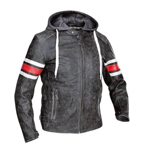 Jacke VINTAGE HOODYLEATHER used black/red 58