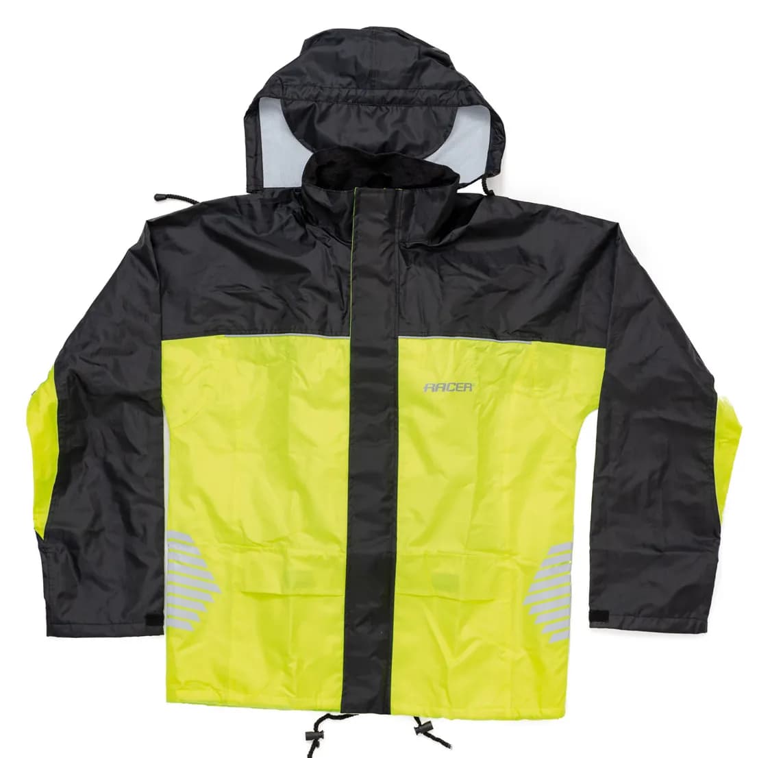 FLUO RAINJACKET fluo-black 3XL