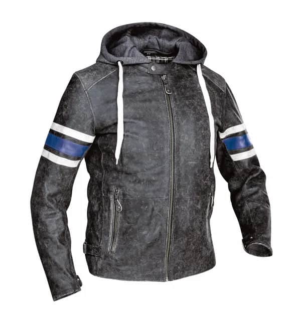 Jacke VINTAGE HOODYLEATHER used black/blue 60